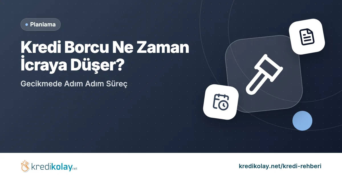 Kredi Borcu Ne Zaman İcraya Düşer? Gecikmede Adım Adım Süreç – KrediKolay kapak görseli