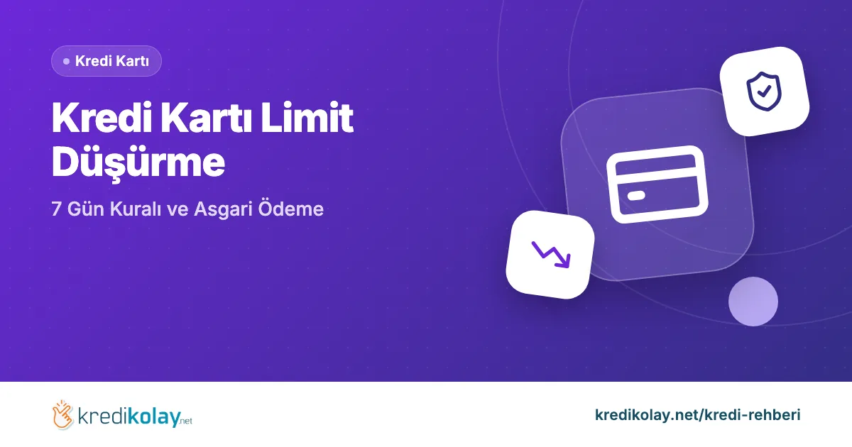 Kredi Kartı Limit Düşürme: 7 Gün Kuralı ve Asgari Ödeme – KrediKolay kapak görseli
